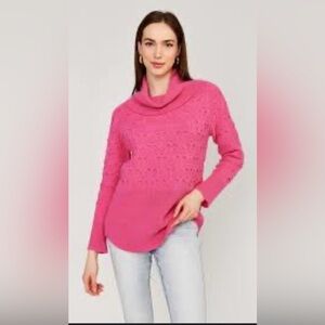 Elena Wang Pink Turtleneck Sweater